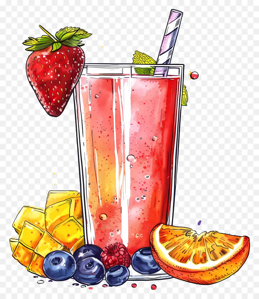 Smoothie，Smoothie Buah Beri PNG