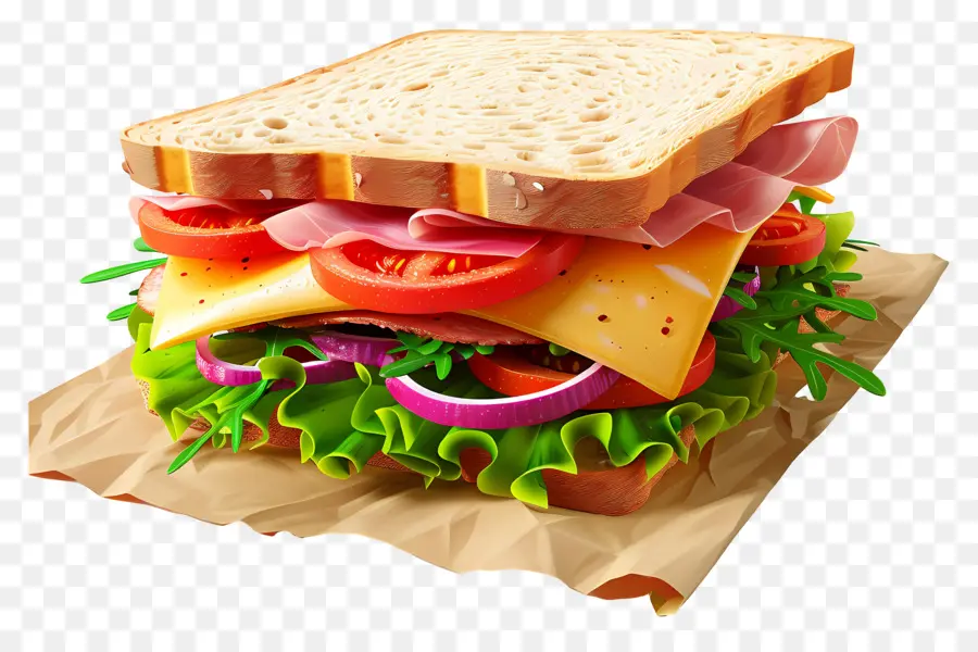 Sandwich，Selada PNG