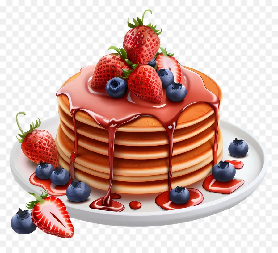 Pancake，Pancake Dengan Berry PNG