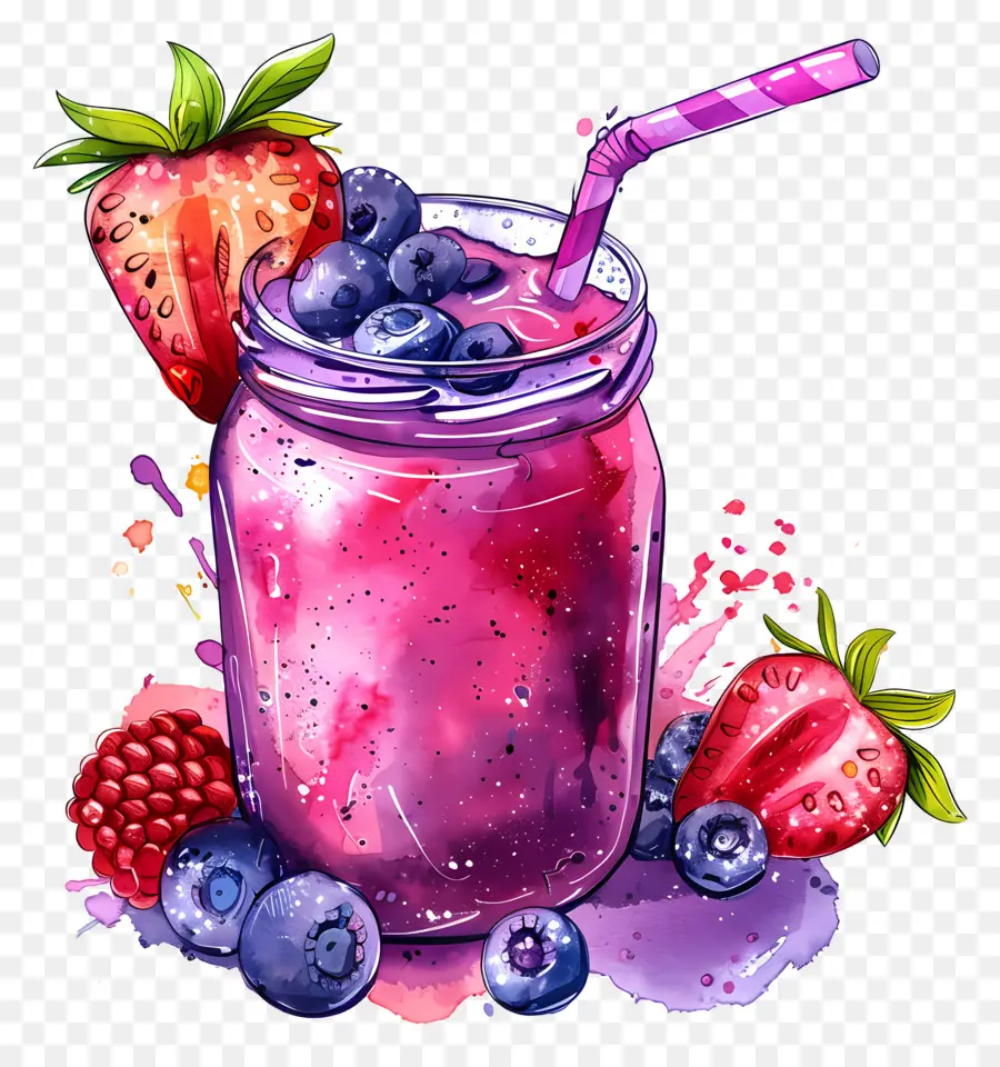 Smoothie，Smoothie Buah Beri PNG