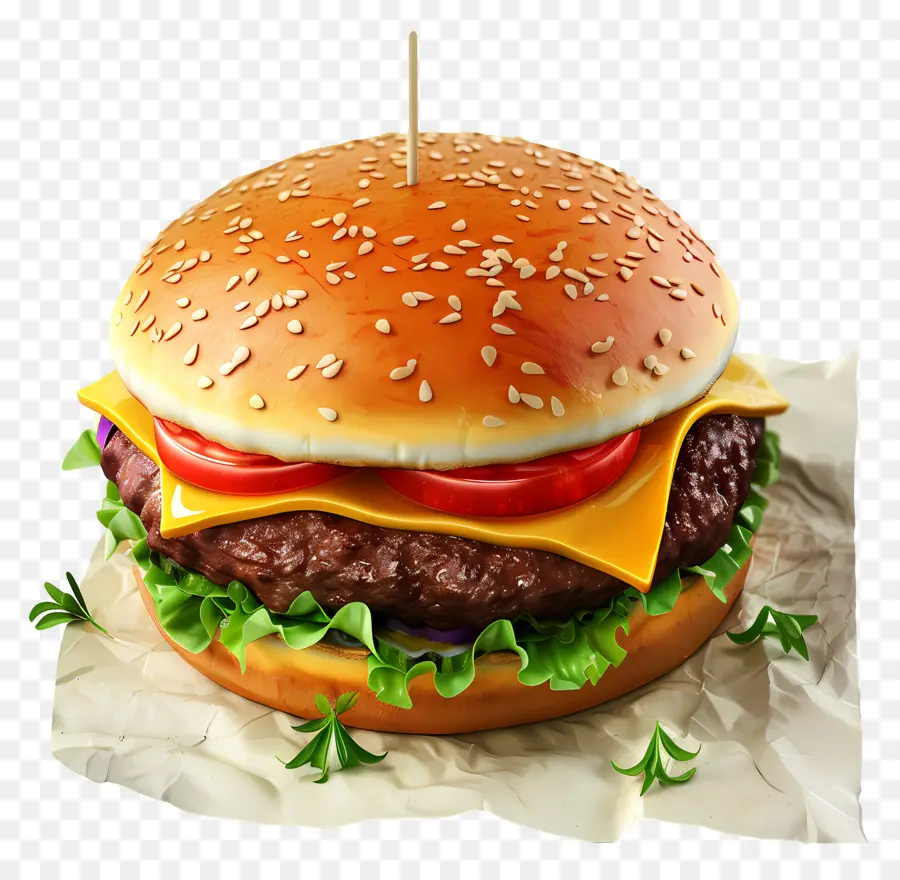 Cheeseburger，Burgernya PNG