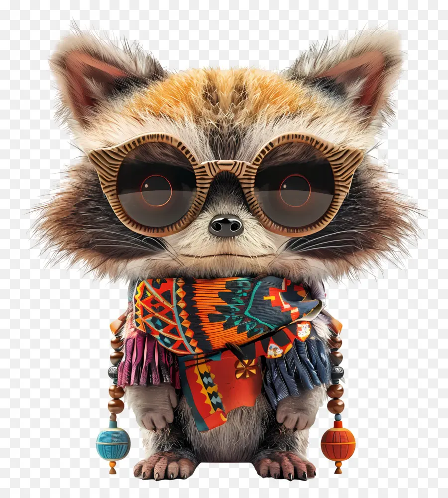 Lucu Raccoon，Rakun Dekoratif PNG