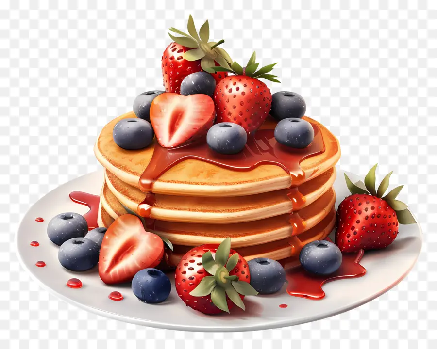 Pancake，Pancake Dengan Berry PNG