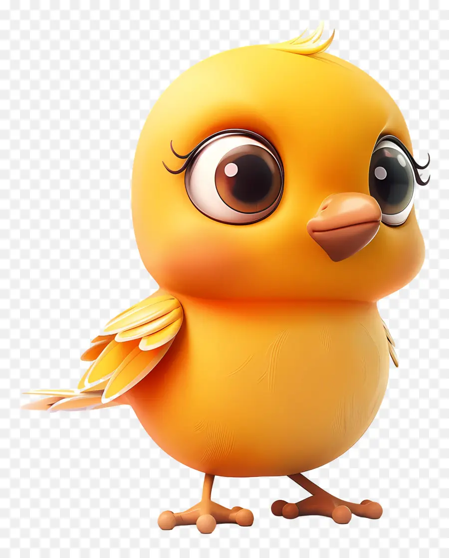 3d Burung，Burung Kuning PNG