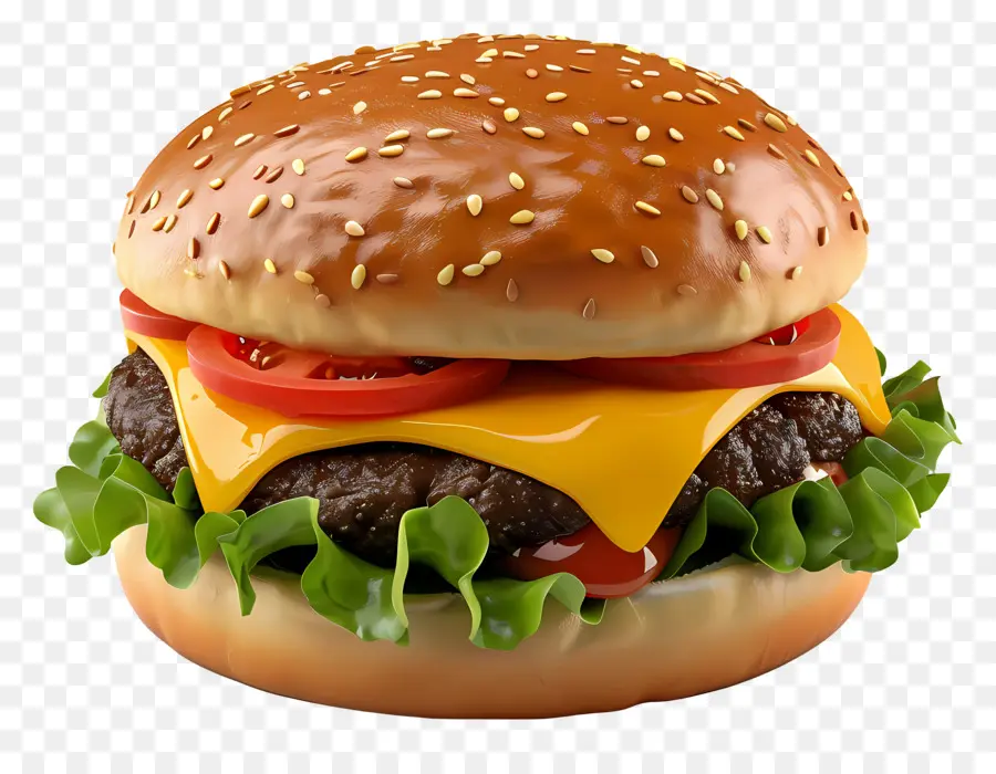 Burger Keju，Burger PNG