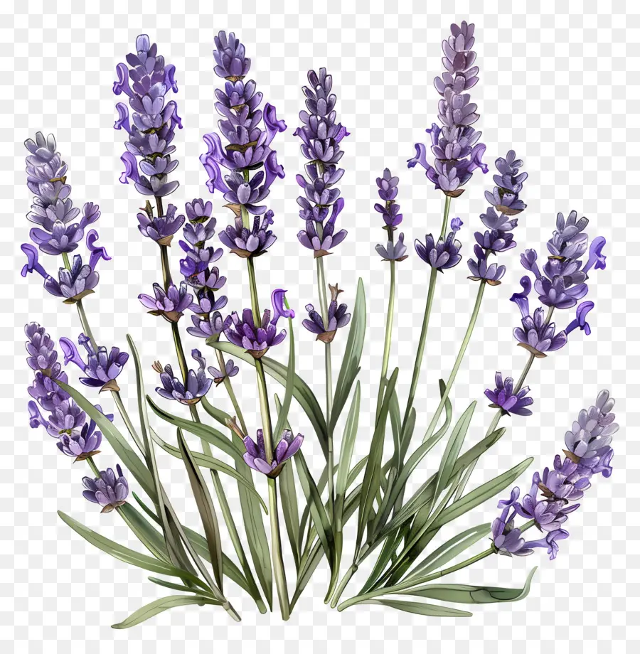 Taman Lavender，Warna Lembayung Muda PNG