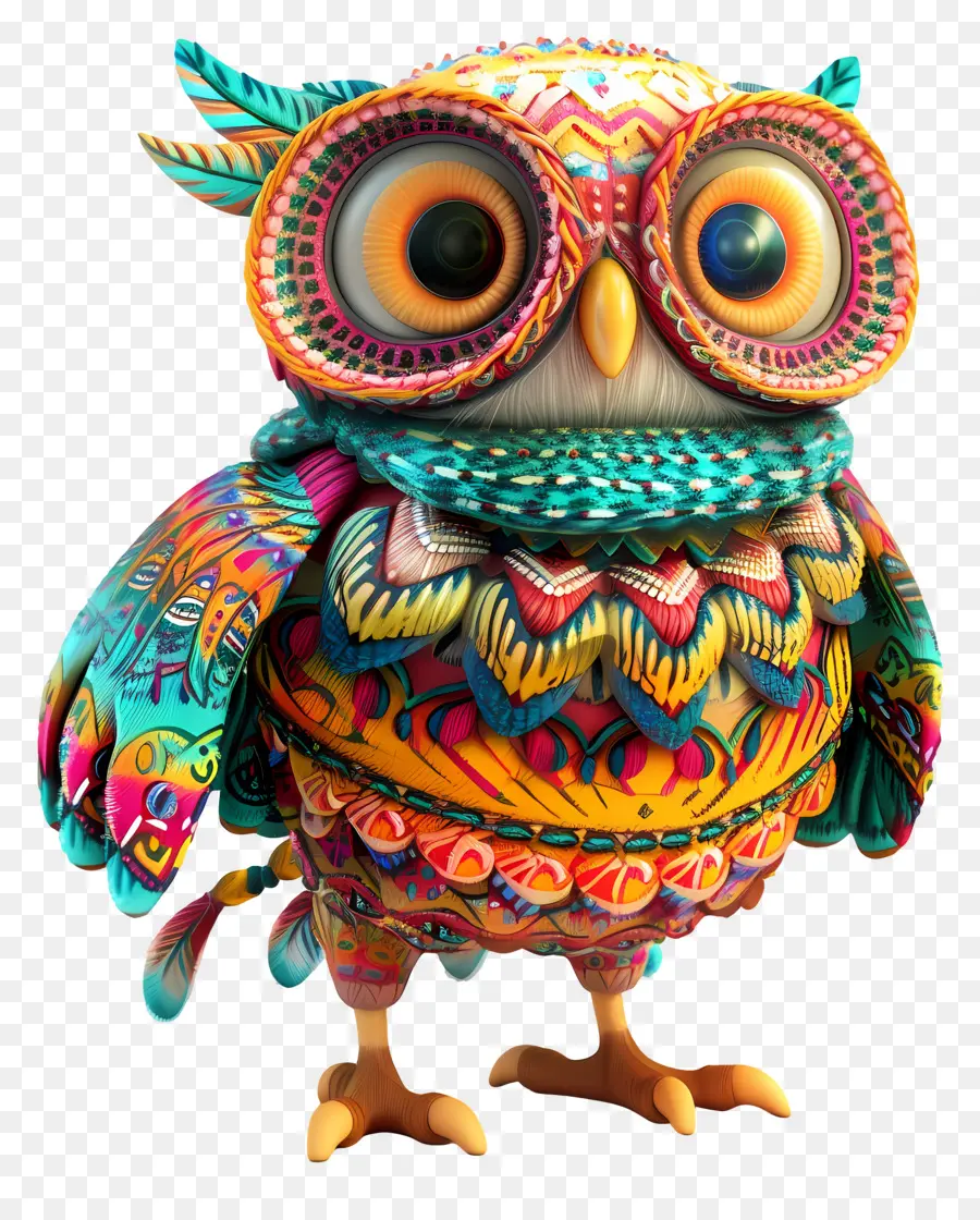 Lucu Owl，Warna Warni Burung Hantu PNG