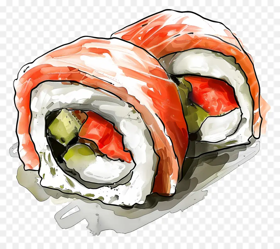 Sushi Gulung，Jepang PNG