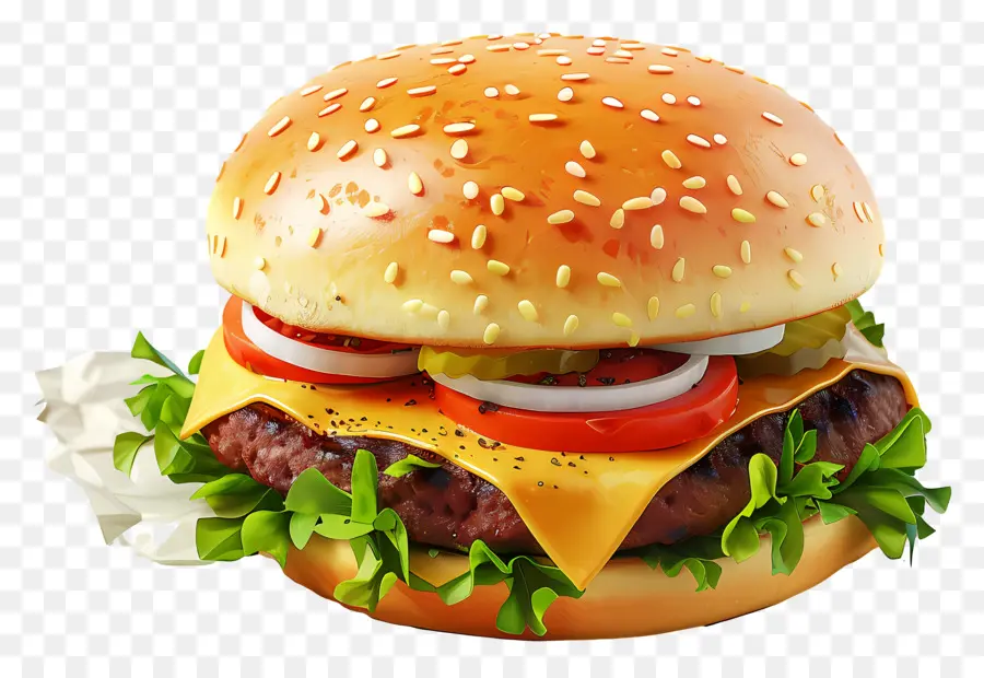 Cheeseburger，Burgernya PNG