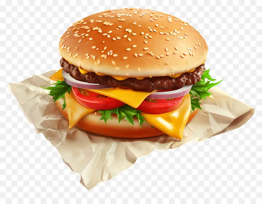 Cheeseburger，Burgernya PNG