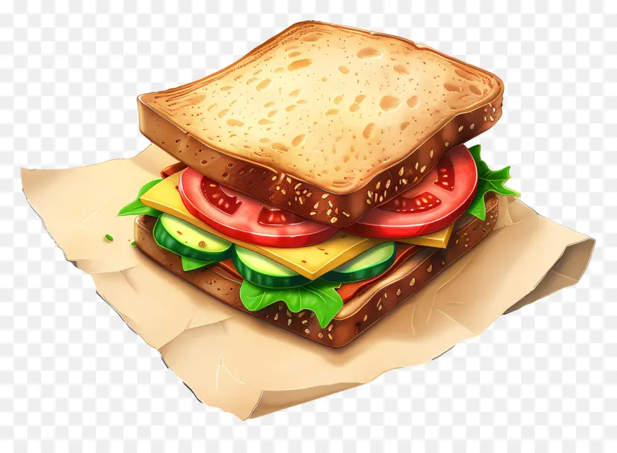 Sandwich，Selada PNG