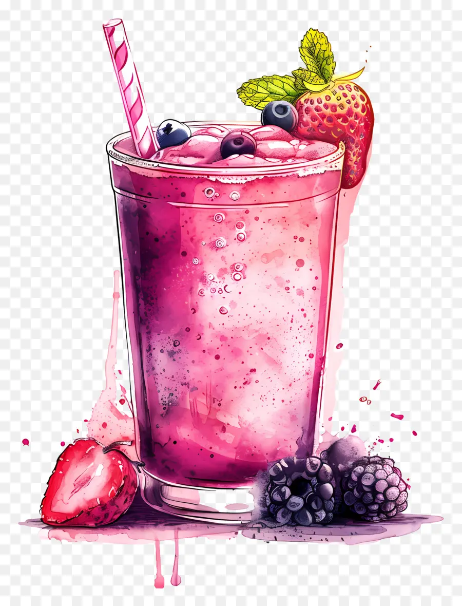 Smoothie，Smoothie Buah Beri PNG