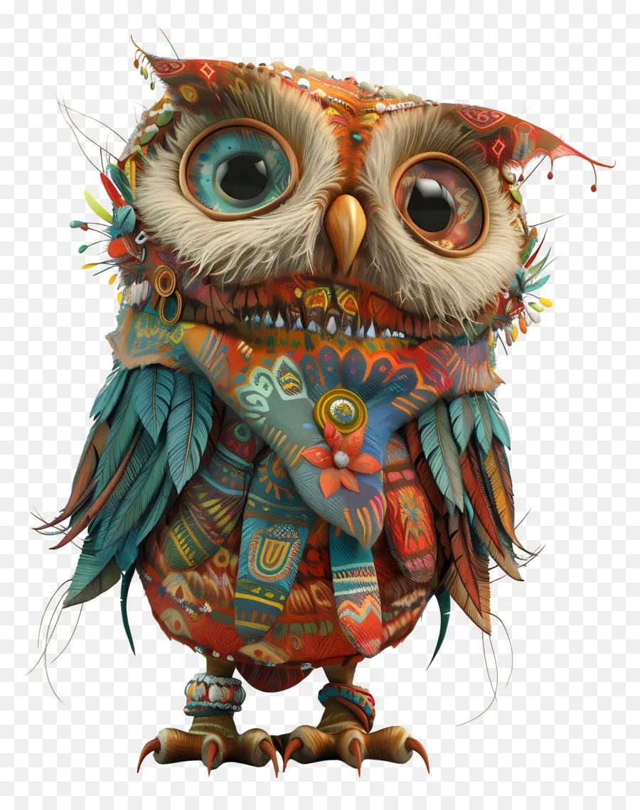 Lucu Owl，Warna Warni Burung Hantu PNG