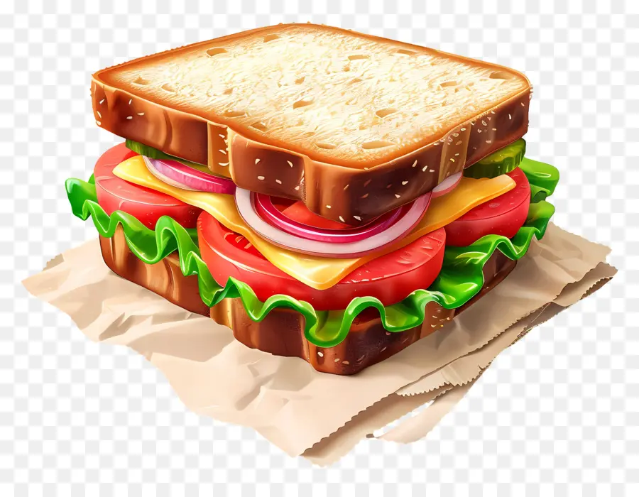 Sandwich，Selada PNG