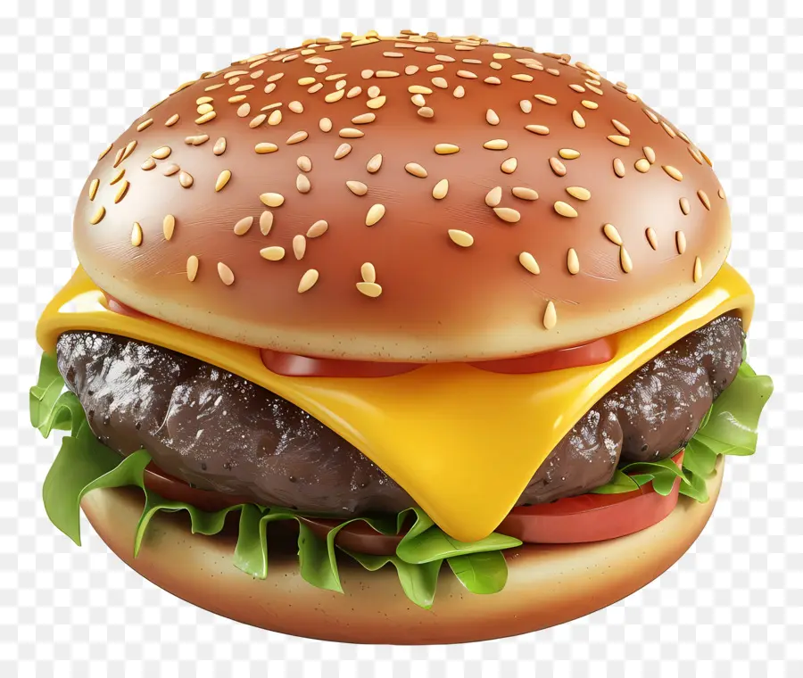 Cheeseburger，Selada PNG