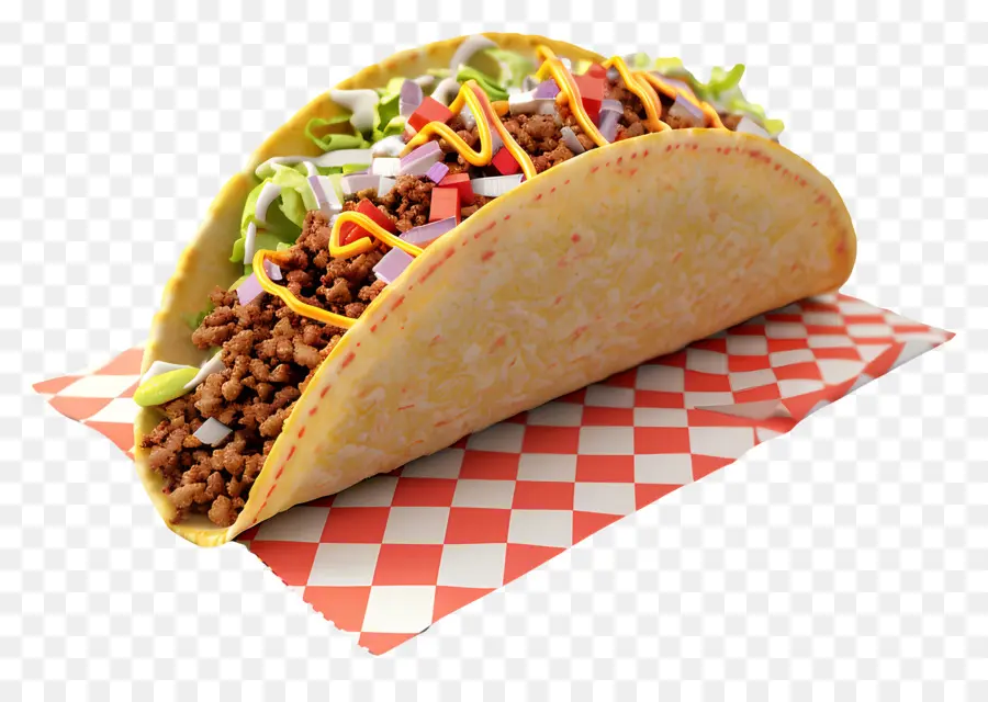 Taco，Taco Dengan Topping PNG