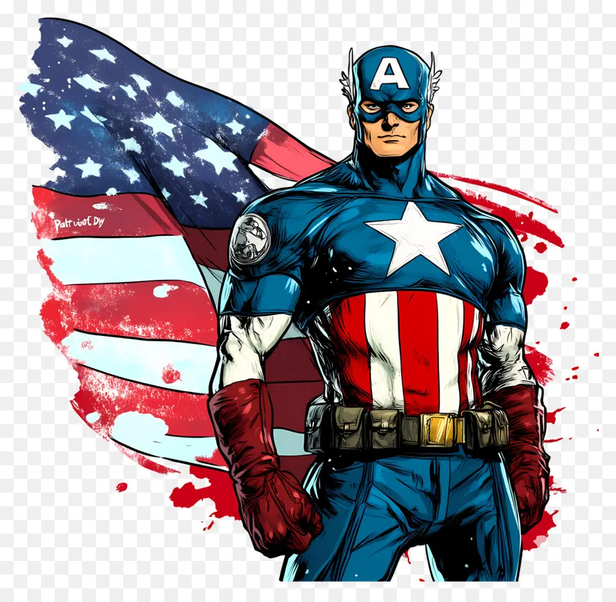 Hari Patriot，Kapten Amerika PNG