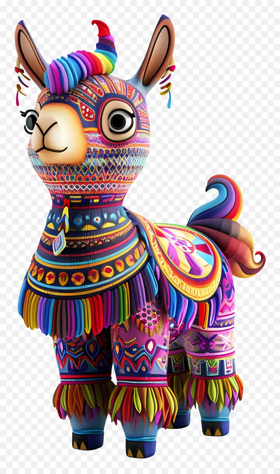 Lucu Llama，Llama Berwarna  Warni PNG