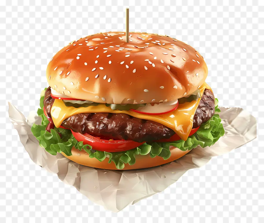 Cheeseburger，Burgernya PNG