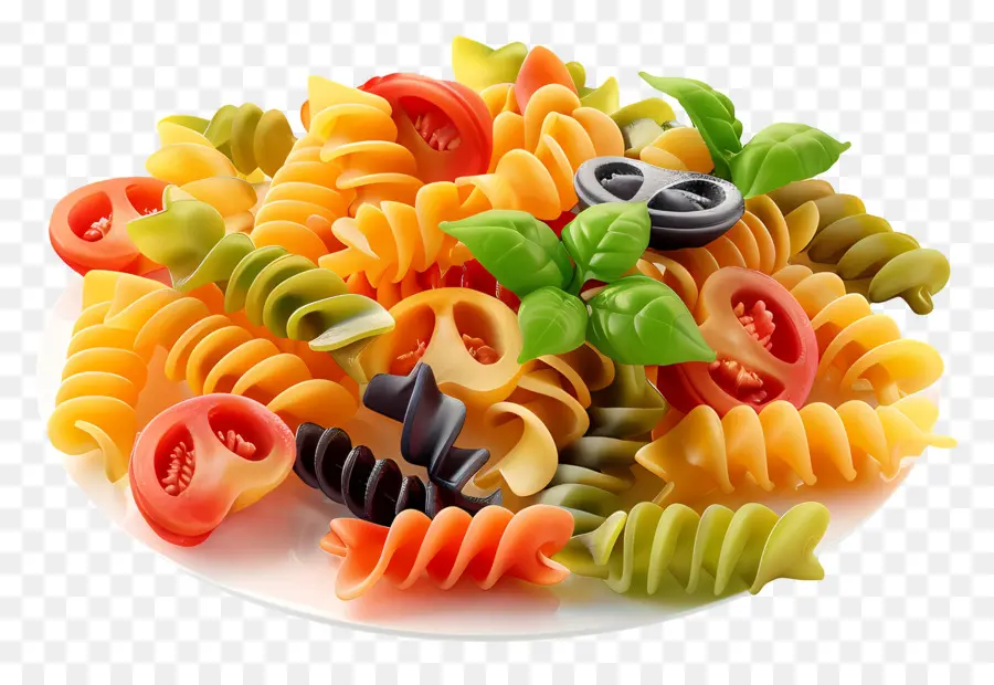 Salad Semacam Spageti，Salad Pasta Berwarna Warni PNG