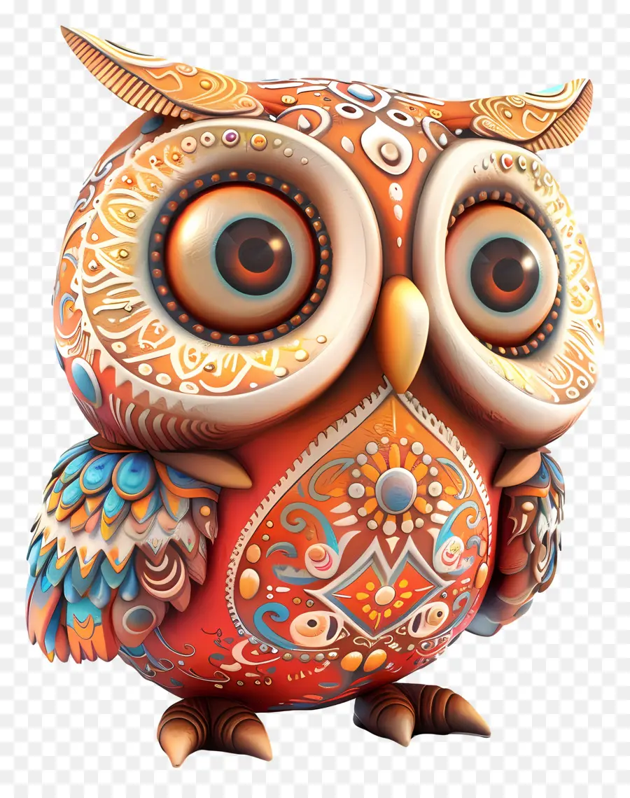 Lucu Owl，Warna Warni Burung Hantu PNG