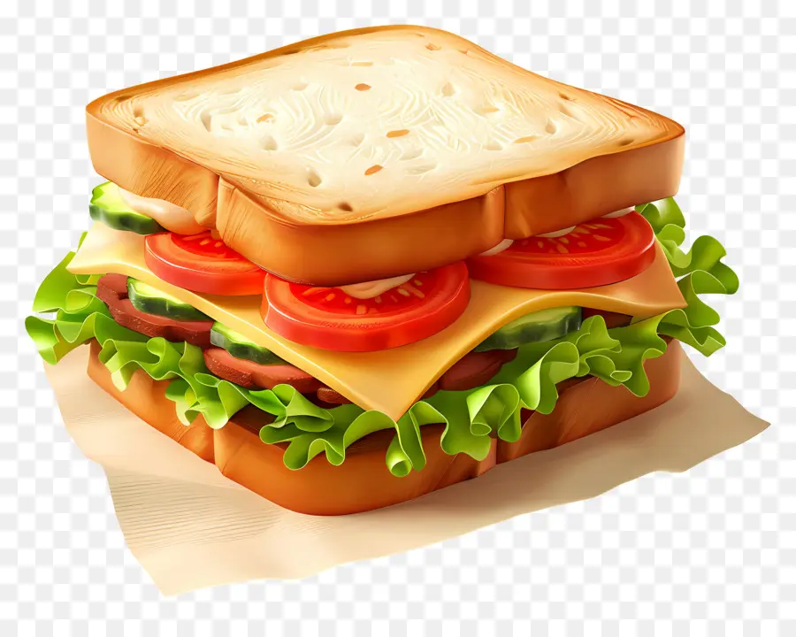 Sandwich，Selada PNG