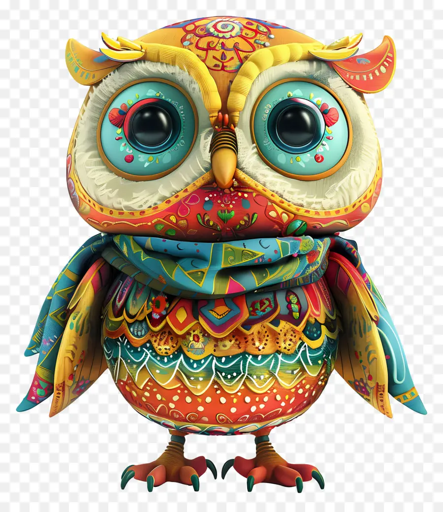 Lucu Owl，Warna Warni Burung Hantu PNG