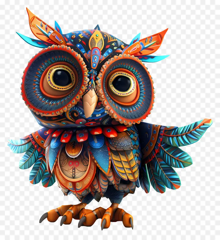 Lucu Owl，Warna Warni Burung Hantu PNG