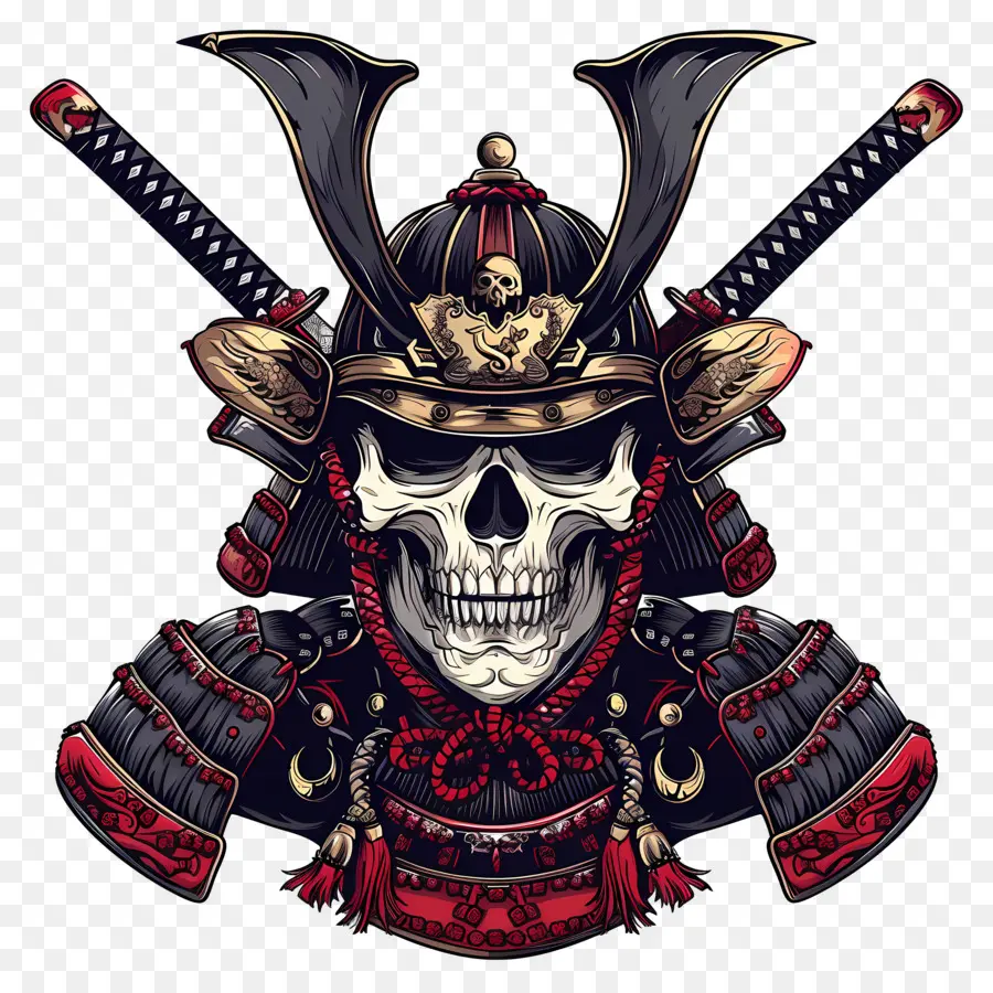 Samurai Tengkorak，Helm PNG