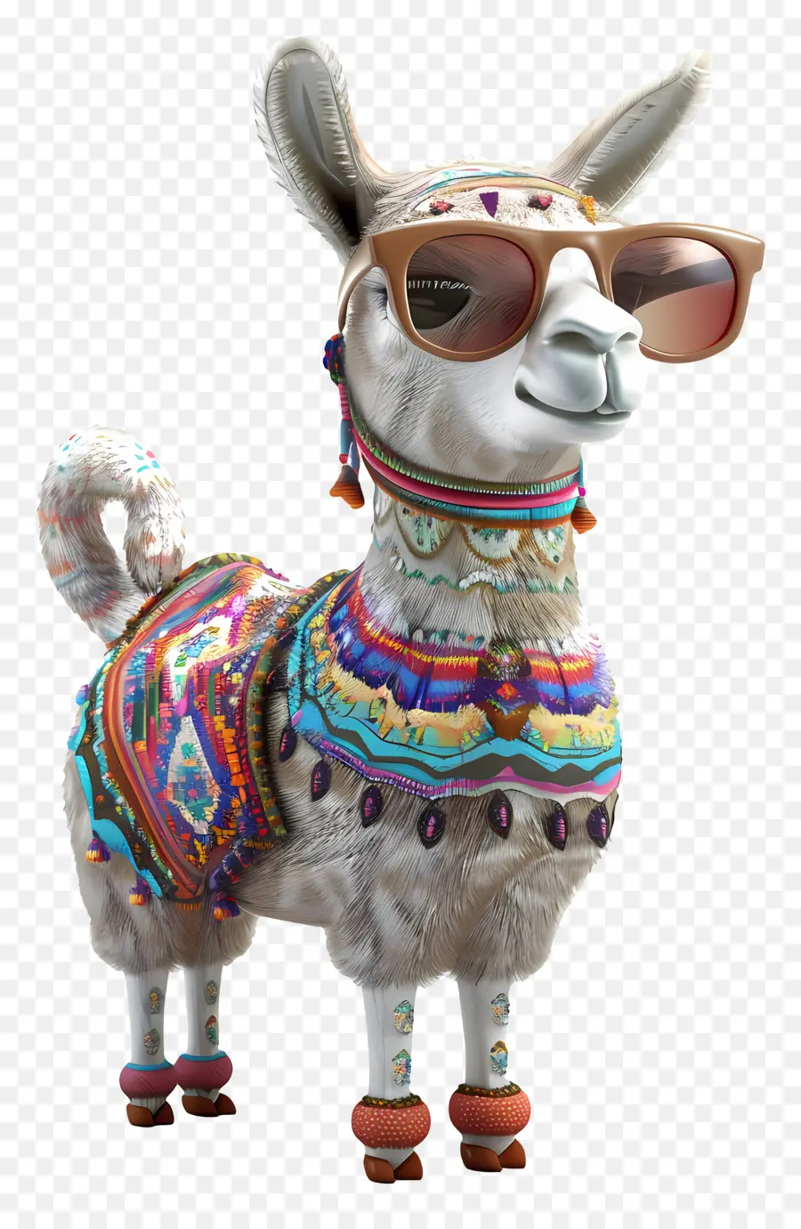 Llama Yang Lucu，Llama Berwarna Warni PNG