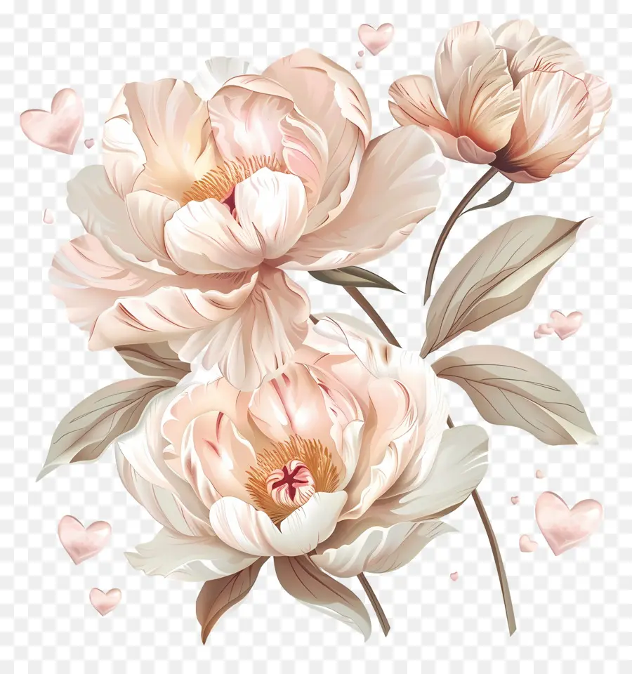 Bunga Peoni，Peony PNG