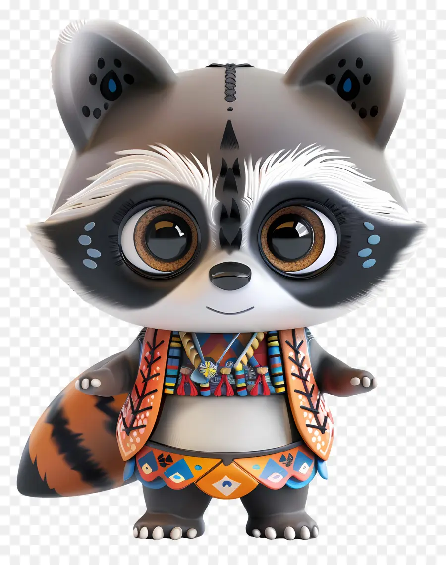 Lucu Raccoon，Kartun PNG