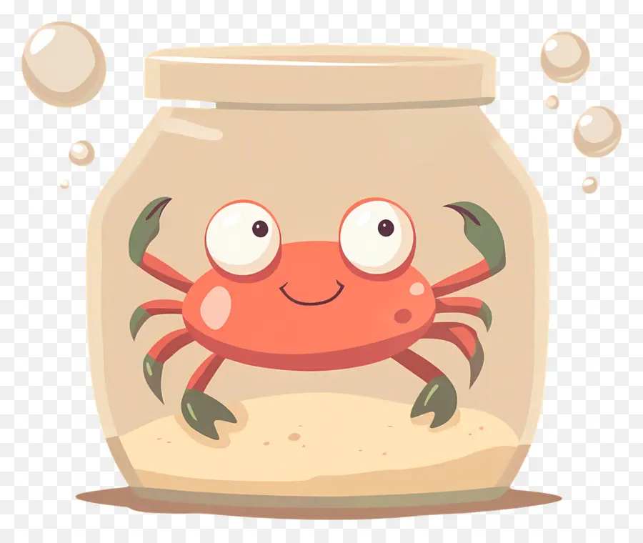 Kepiting，Kepiting Lucu Dalam Toples PNG