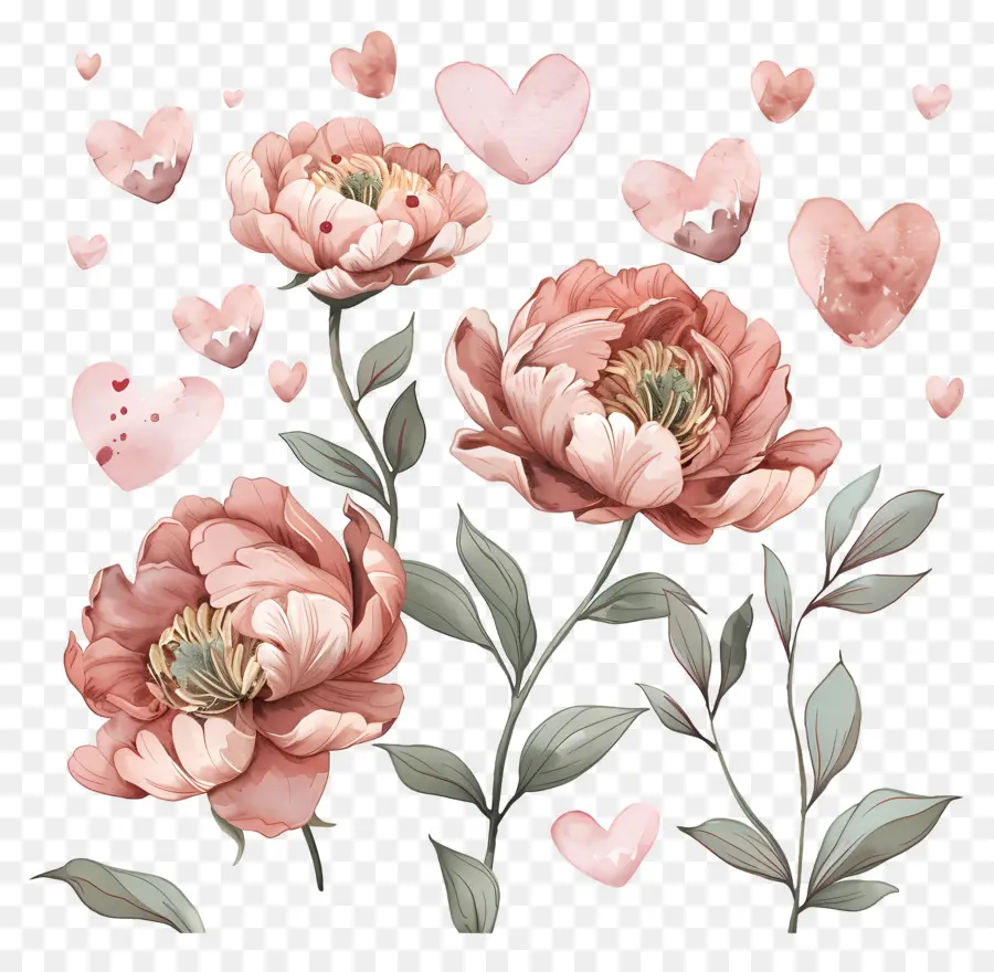 Bunga Peoni，Peony PNG