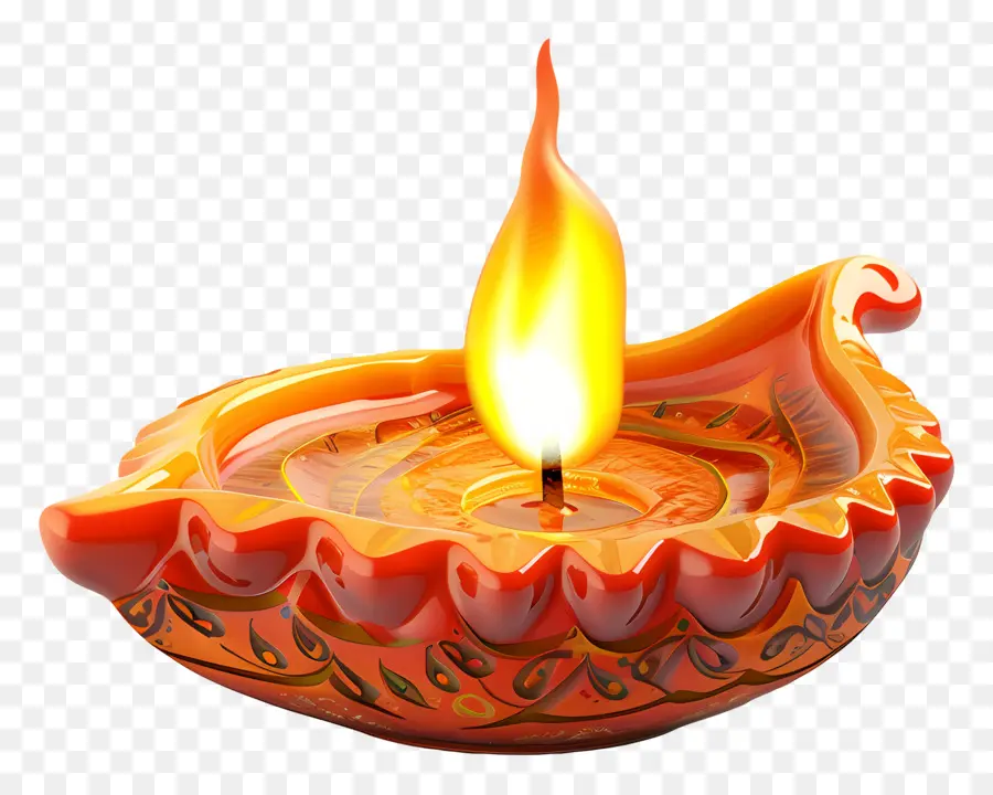 Diwali Diya，Diya Lampu PNG