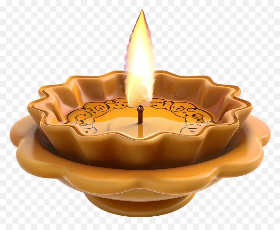 Diwali Diya，Lampu Minyak Menyala PNG