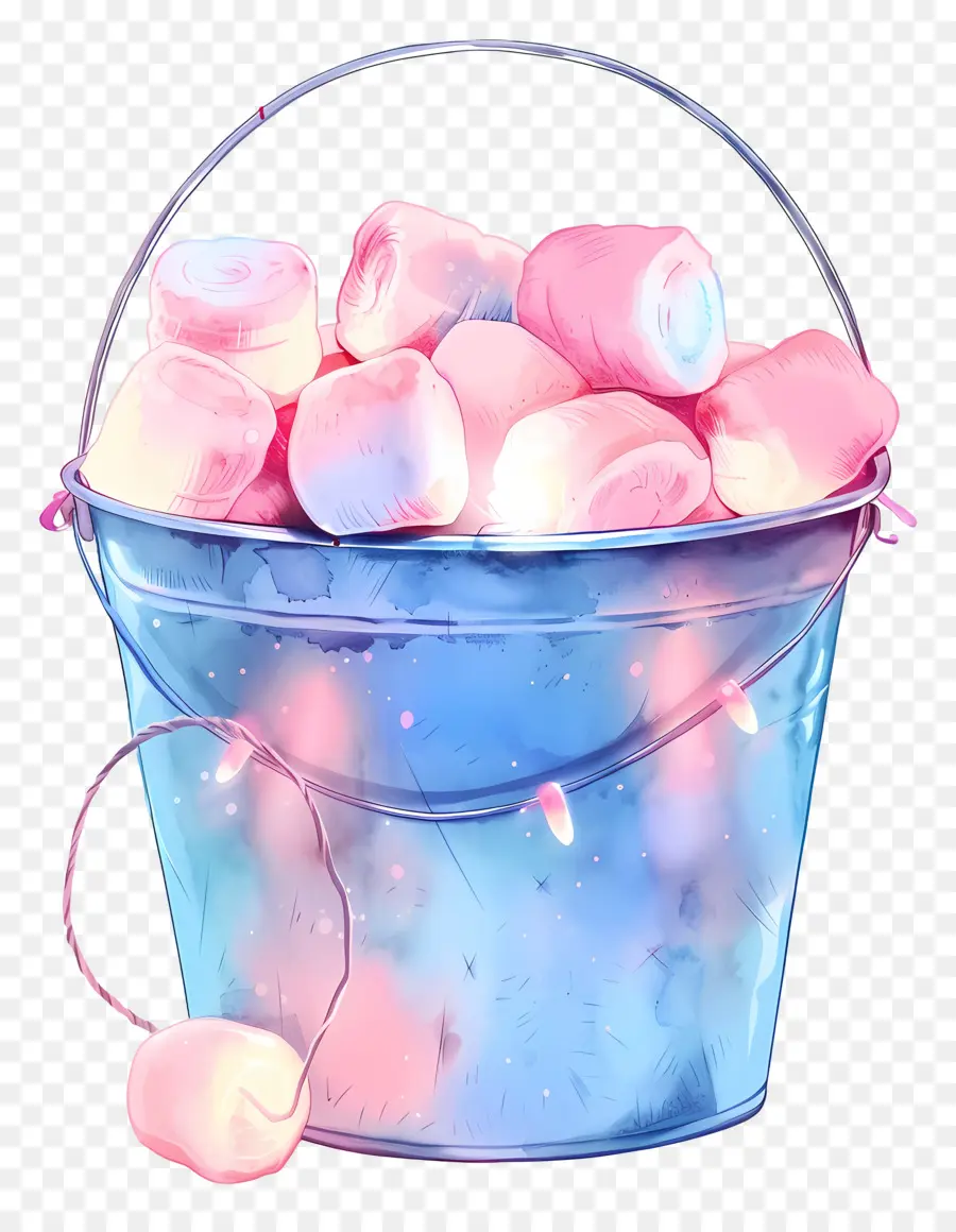 Marshmallow Dalam Ember，Ember Marshmallow PNG