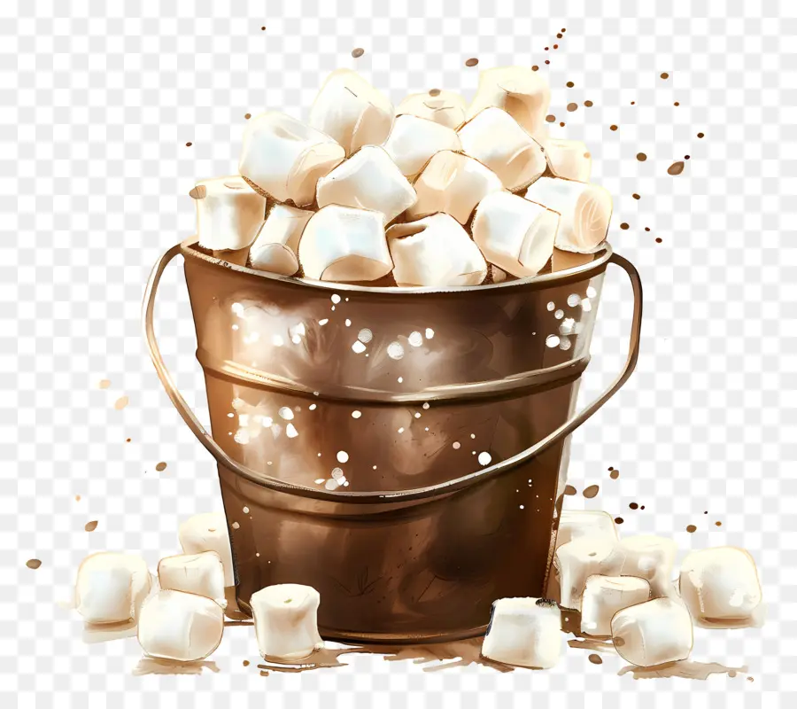 Marshmallow Dalam Ember，Ember Marshmallow PNG