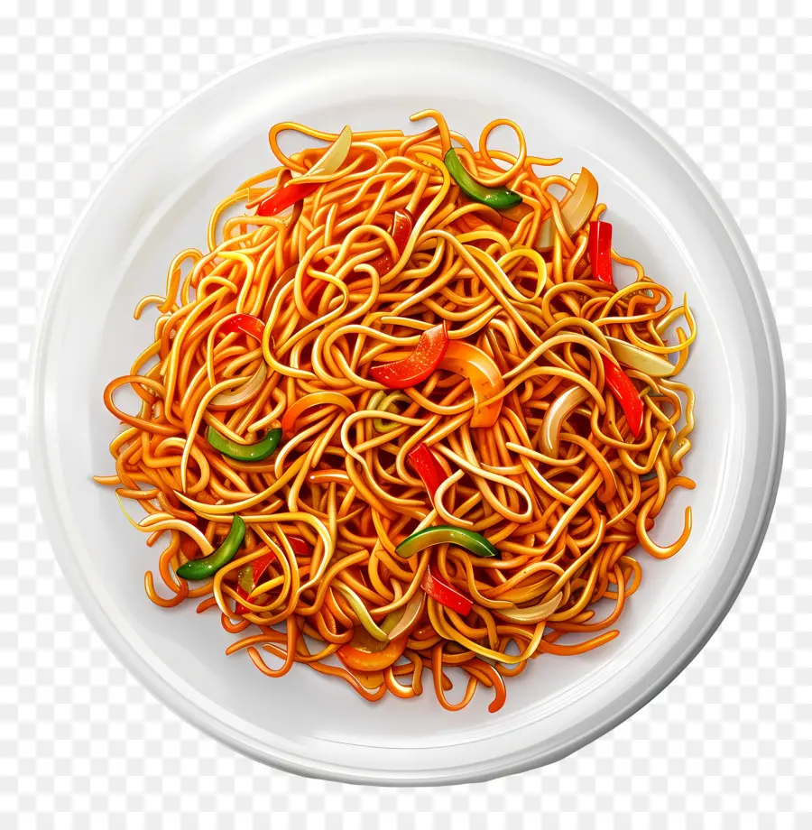 Chow Mein，Sepiring Mie PNG