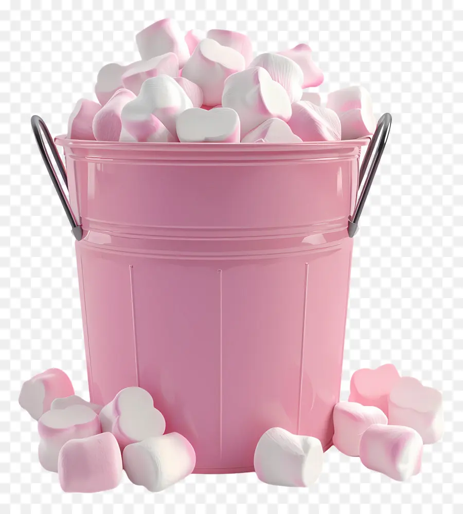 Marshmallow Dalam Ember，Ember Marshmallow PNG