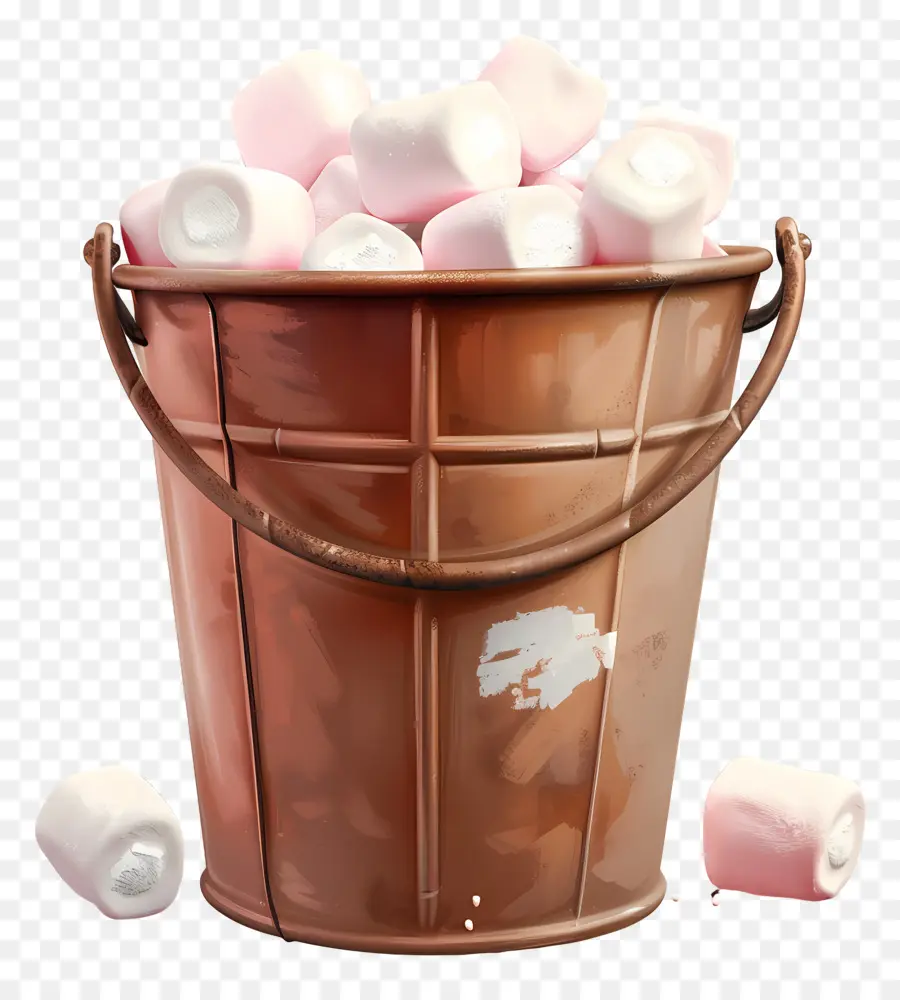 Marshmallow Dalam Ember，Ember Marshmallow PNG