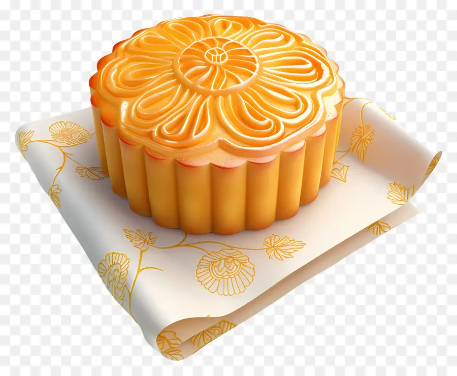 Kue Bulan，Kue Bulan Kuning PNG