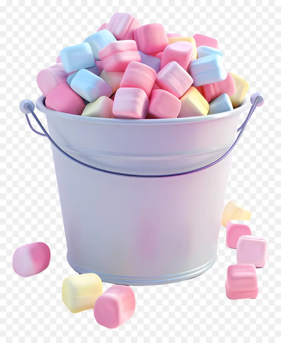 Marshmallow Dalam Ember，Ember Marshmallow PNG