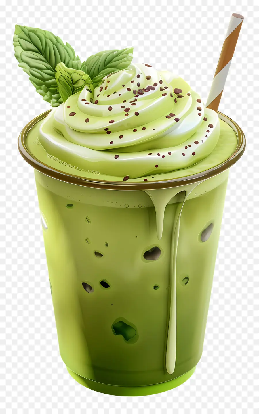 Minuman Matcha，Minuman Hijau PNG