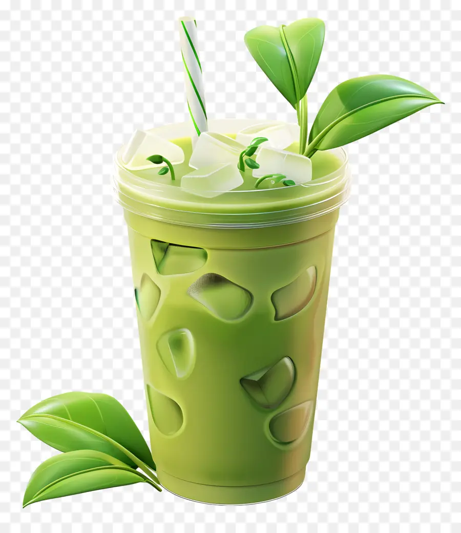 Minuman Matcha，Minuman Hijau PNG