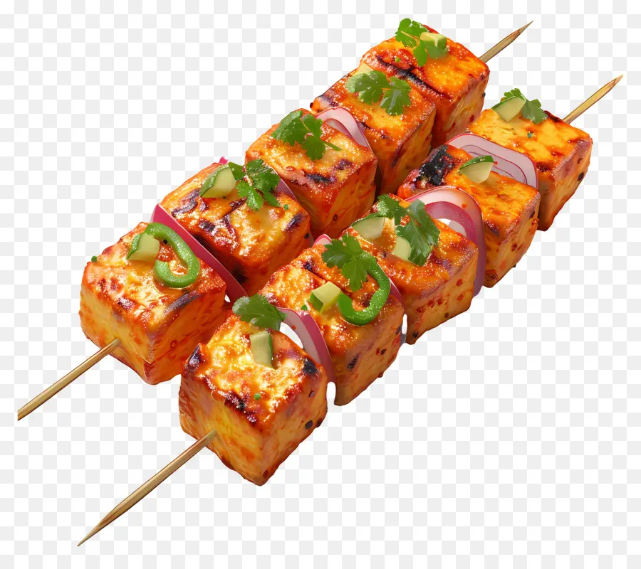 Paneer Tikka，Tusuk Sate PNG