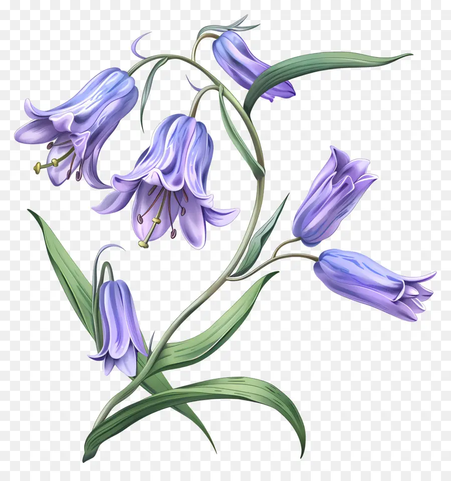 Bunga Lonceng Biru，Bluebell PNG