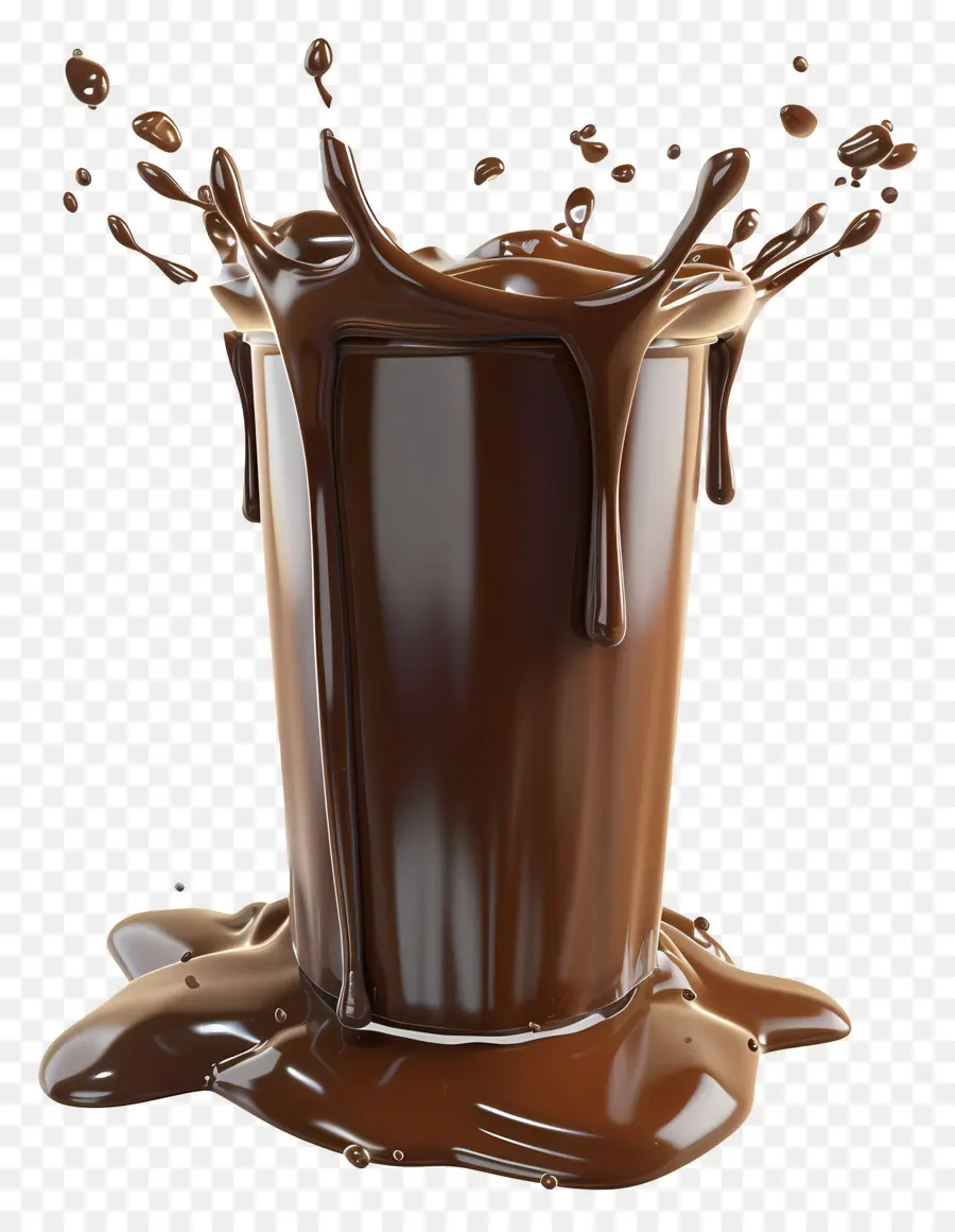 Susu Coklat，Percikan Coklat PNG