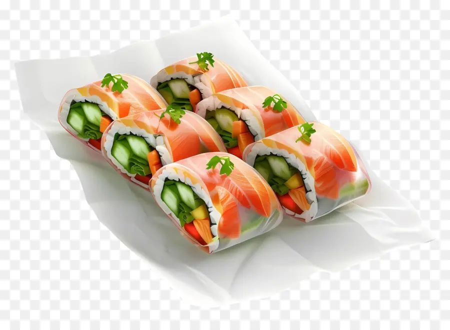 Lumpia，Sushi Gulung PNG