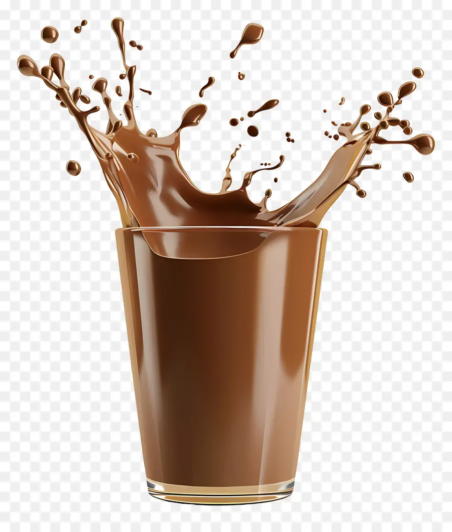 Susu Coklat，Percikan Coklat PNG